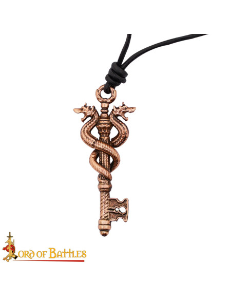 Pingente chave dragão bronze poder...