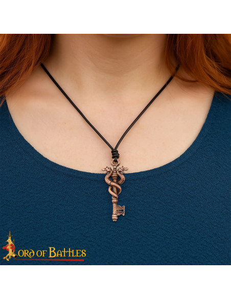 Pingente chave dragão bronze poder...