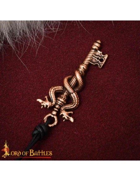 Pingente chave dragão bronze poder...