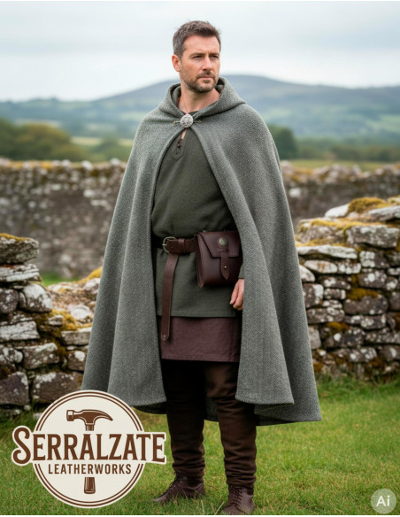 Bolsa Céltica tipo limosneiro em marron