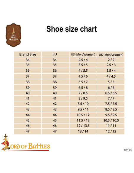 Botins vikings modelo Jorvik em couro...