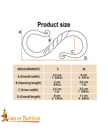 Conjunto de 5 Ganchos S medievais de...