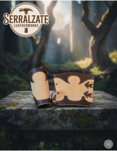 Braçadeiras medievais de guarda-florestal em couro,... 2