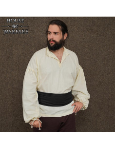 Fajín histórico negro suave e versátil para LARP e...