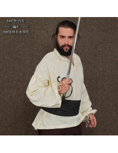 Fajín histórico negro suave e versátil para LARP e... 2