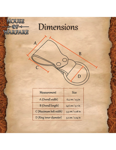 Cinto para Machadinha de Couro Marrom...