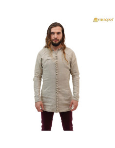 Jaqueta medieval do século XIV em linho natural, século XIV
