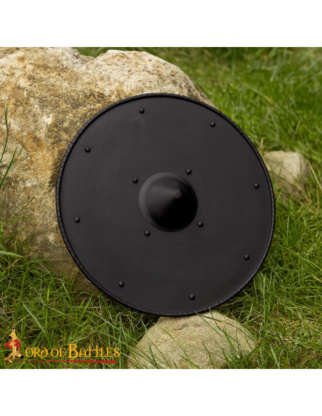 Escudo Viking forjado à mão, aço, 19...