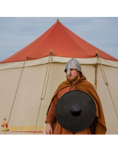 Escudo Viking forjado à mão, aço, 19 polegadas 2