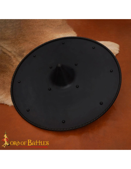 Escudo Viking forjado à mão, aço, 19...