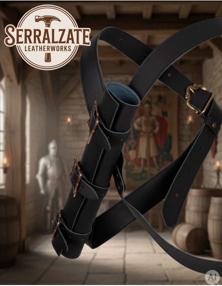 Tahalí com cinto para pendurar espada...