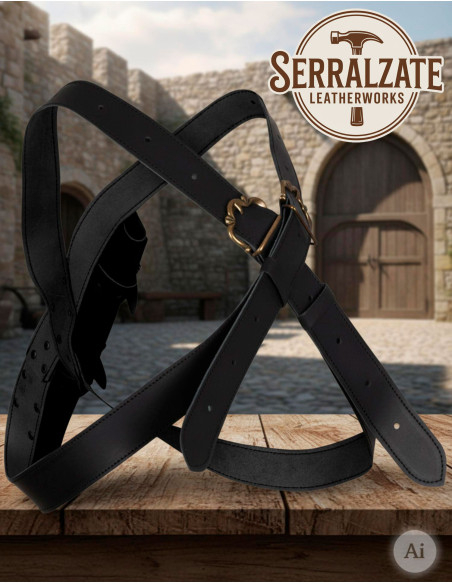 Tahalí com cinto para pendurar espada...