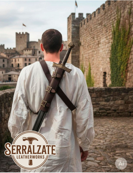 Fivela para espada com cinto para...