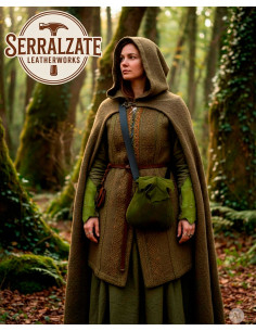 Pulseiras Elara, a guardiã da flora, couro verde 2