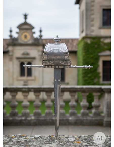 Adaga para mão esquerda com bainha