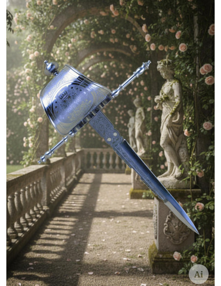 Adaga para mão esquerda com bainha