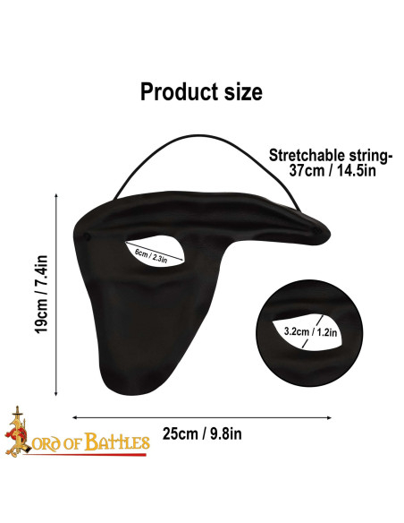 Máscara de ópera fantasia couro vilão...