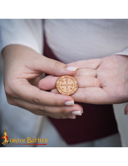 Cópia histórica 1 Moeda Bronze Carlos...