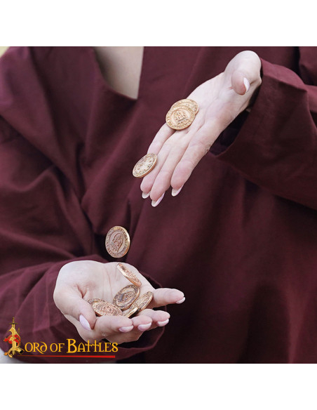 Cópia histórica 1 Moeda Bronze Carlos...