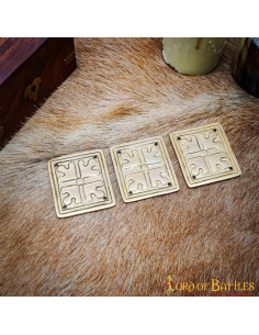 Conjunto com 3 peças de decoração cingulum romano em latão