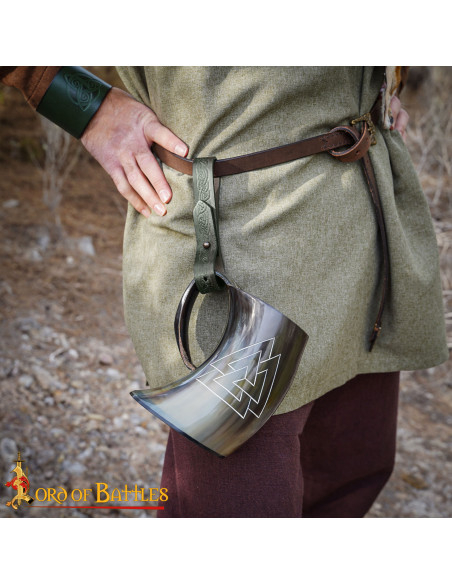 Cinta de couro celta artesanal para...