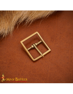 Fivela de latão maciço medieval 2.3 cm para tahalíes