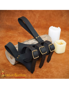 Fivela de latão maciço medieval 2.3 cm para tahalíes 2