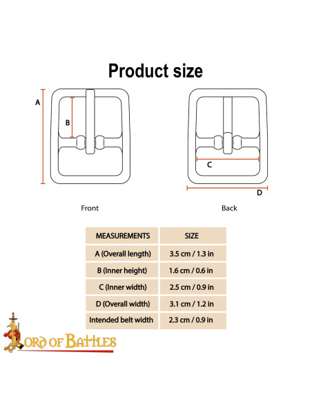 Fivela de latão maciço medieval 2.3...