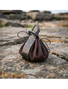 Bolsa de Couro Celta com Nó Relevo para Cinto 2