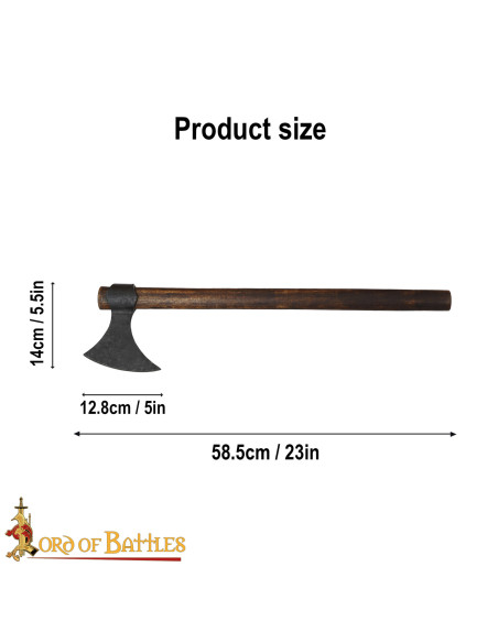 Machado vikingue de combate, aço...