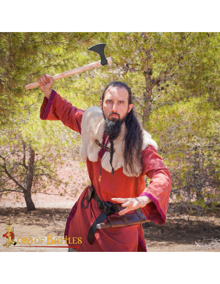 Machado vikingue de combate, aço...