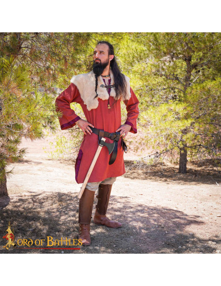 Machado vikingue de combate, aço...