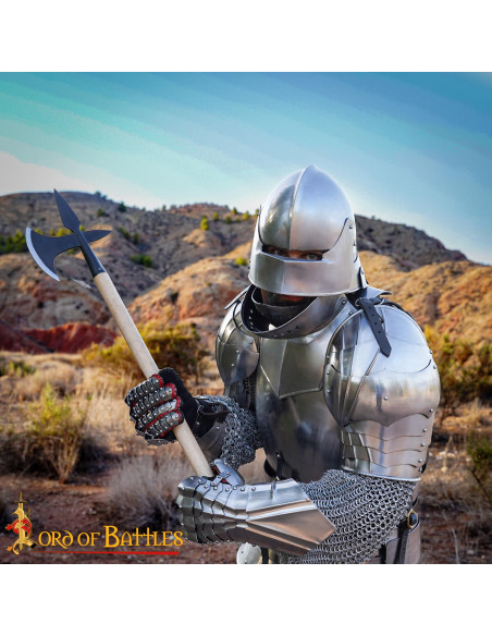 Machado de batalha medieval forjado...