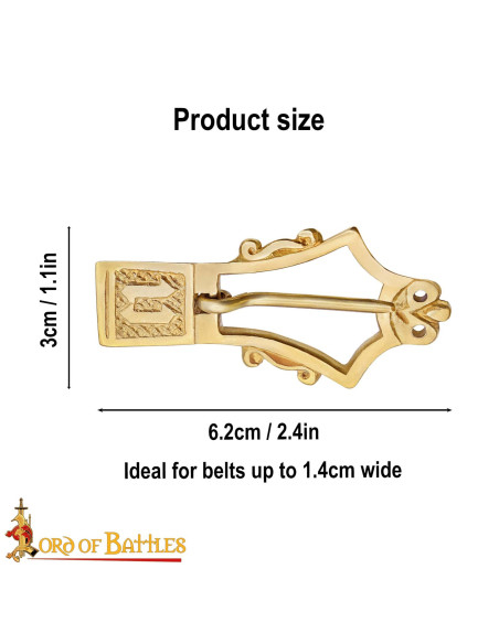 Conjunto de 5 fivelas de latão lira...