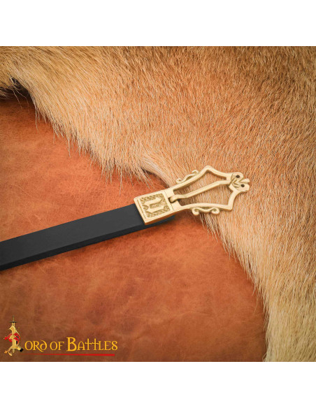 Conjunto de 5 fivelas de latão lira...