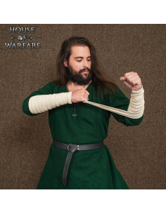 Mangas vikings em lona de algodão cru LARP 2
