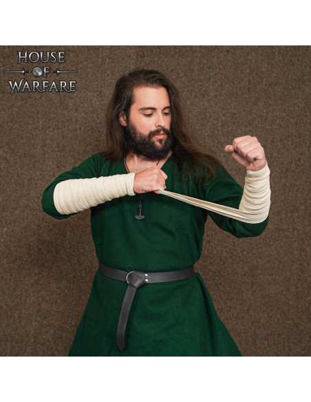 Mangas vikings em lona de algodão cru...