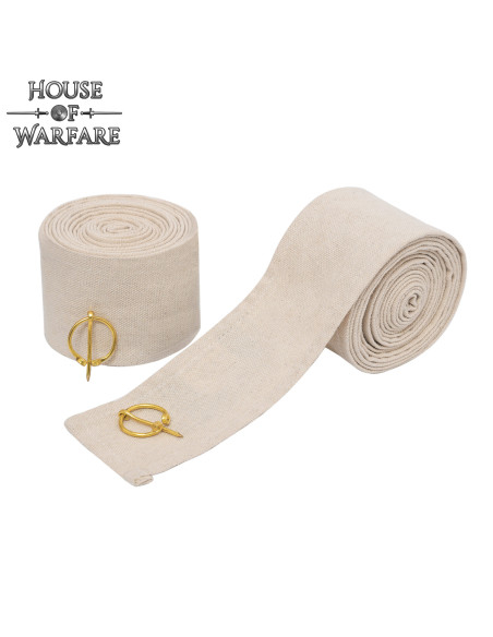 Mangas vikings em lona de algodão cru...