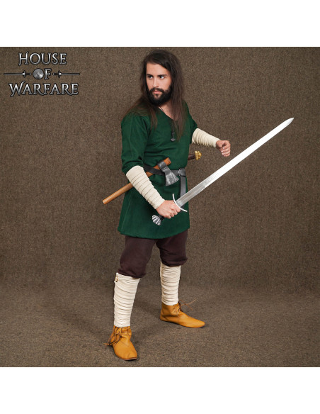 Mangas vikings em lona de algodão cru...