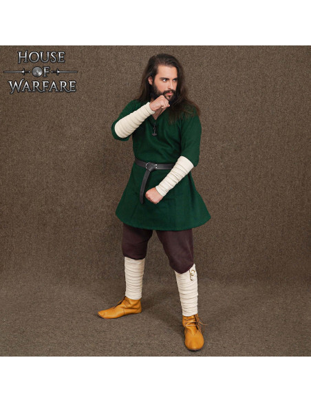 Mangas vikings em lona de algodão cru...