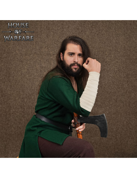 Mangas vikings em lona de algodão cru...