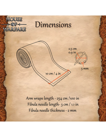 Manguitos para braço vikings em lona...