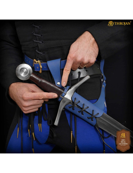 Suporte medieval ajustável de couro...