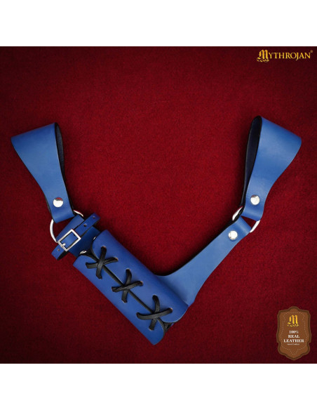 Suporte medieval ajustável de couro...