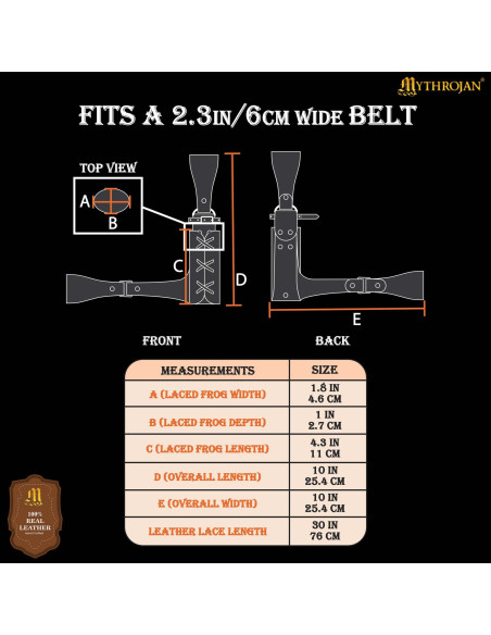 Bandoleira de couro genuíno medieval...