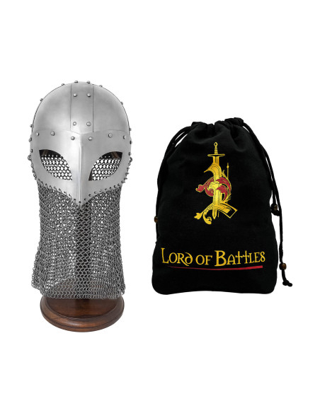 Capacete Viking com Malha de Corrente...