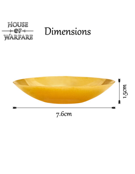 Tigela medieval em latão, tamanho...