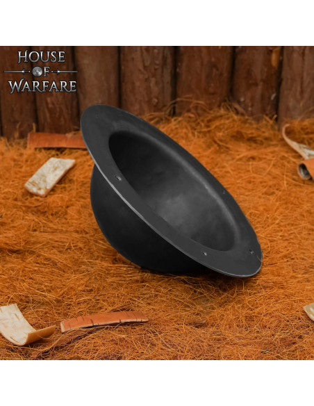 Umbo escudo em aço preto preparado...