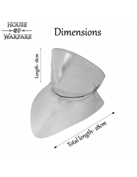 Gorgeta de Aço do Século XV Autêntica...