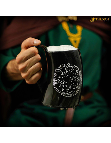 Jarra vikinga de cuerno de buey com...